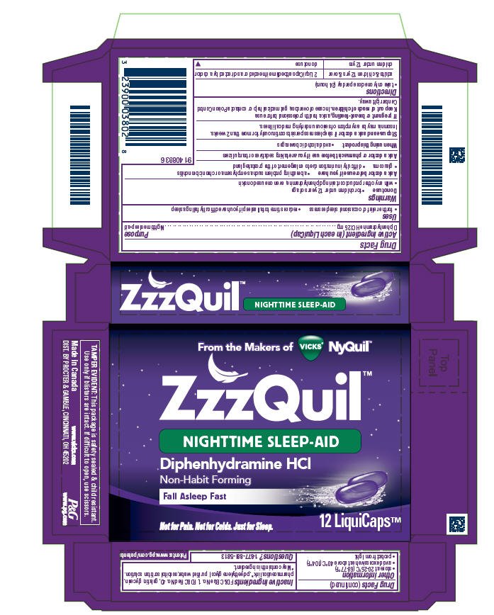 Zzzquil nighttime sleep aid capsule gelatin coated the procter